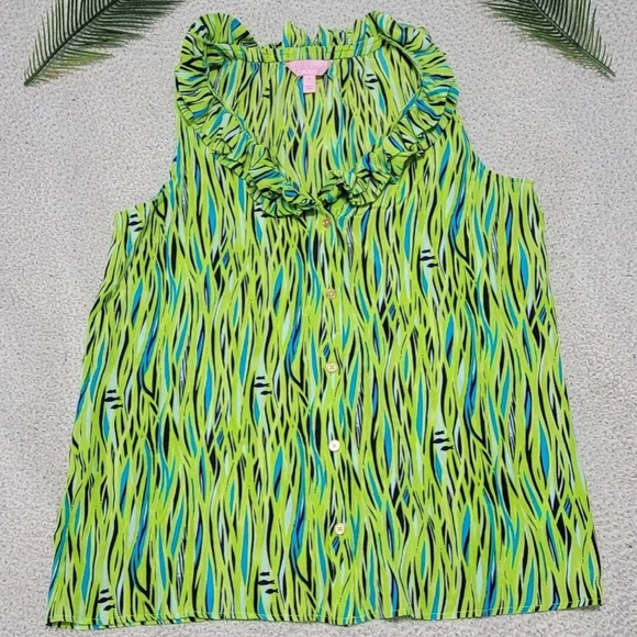 NWOT Lilly Pulitzer's classic Silk Tank Top Size 2 100% silk - Picture 15 of 16